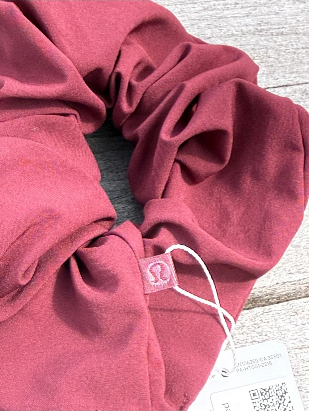 Lululemon Uplifting Scrunchie Oversized Burgundy Bay O/S NWT